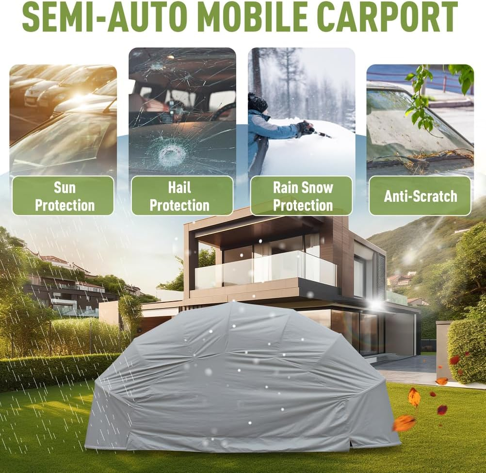 Portable Car Canopy For Full Outdoor Protection