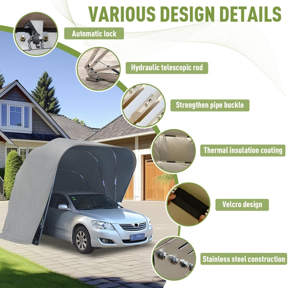 Portable Car Canopy For Full Outdoor Protection