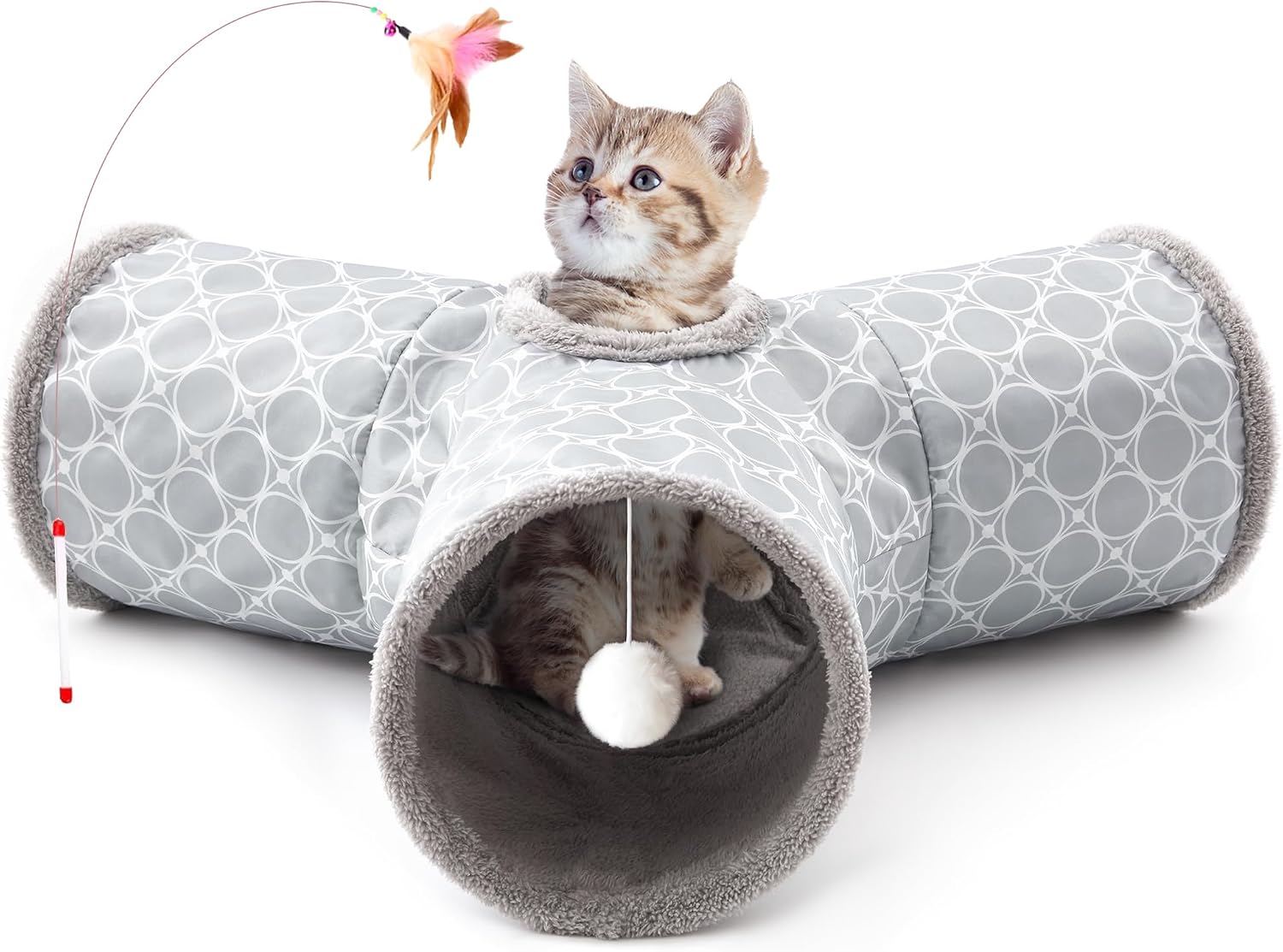Pet Cat Tunnel Tube Toys 3 Way Collapsible