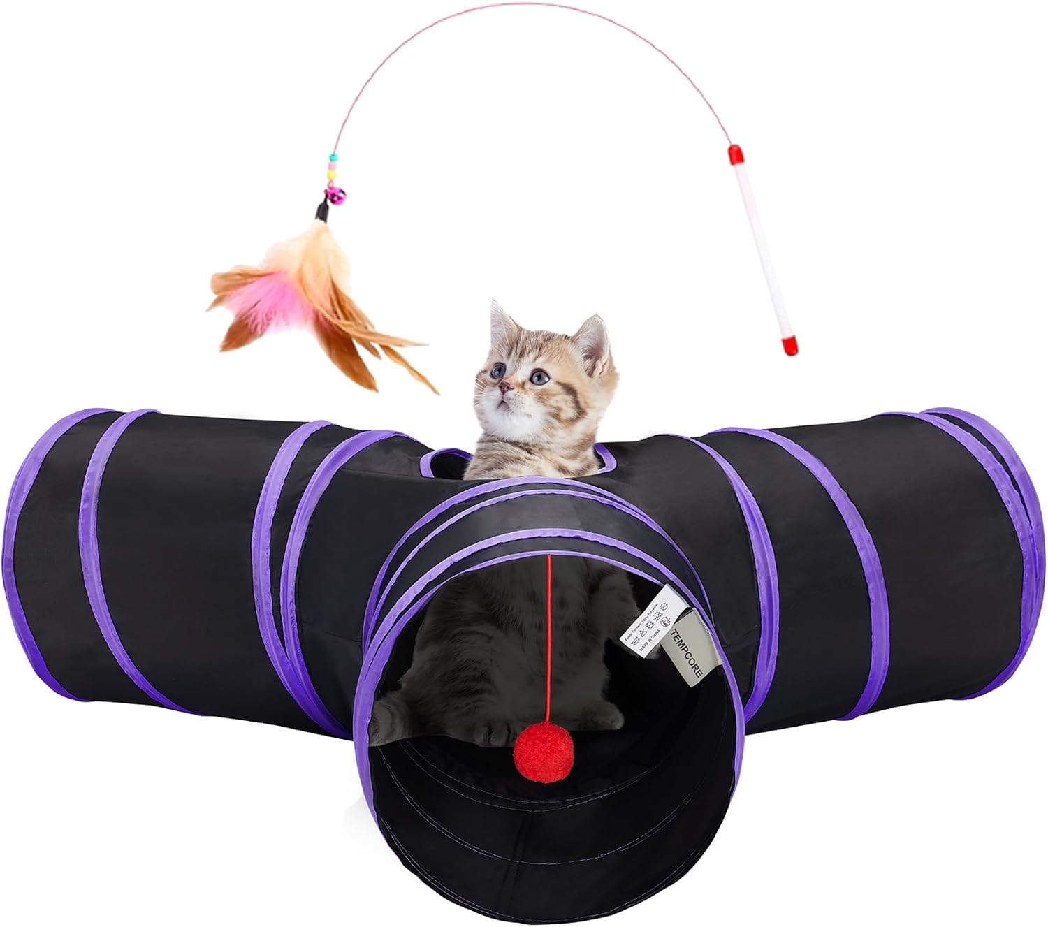 Pet Cat Tunnel Tube Toys 3 Way Collapsible