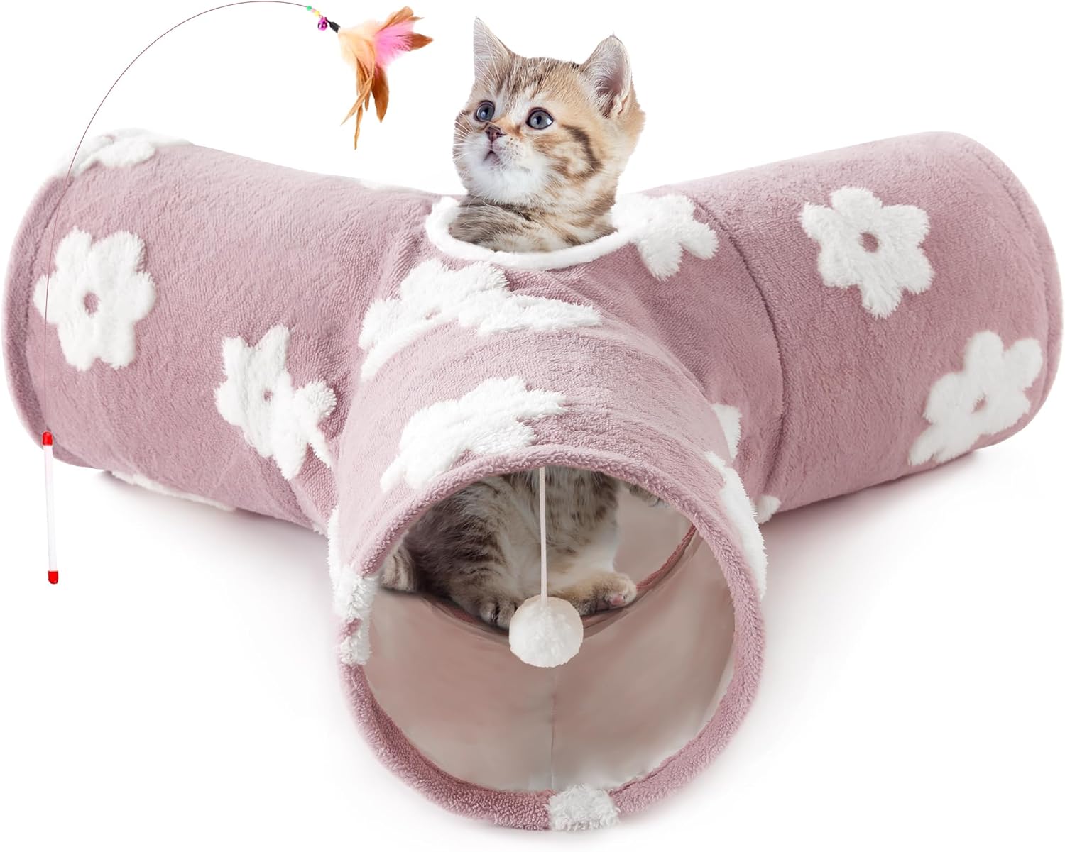 Pet Cat Tunnel Tube Toys 3 Way Collapsible