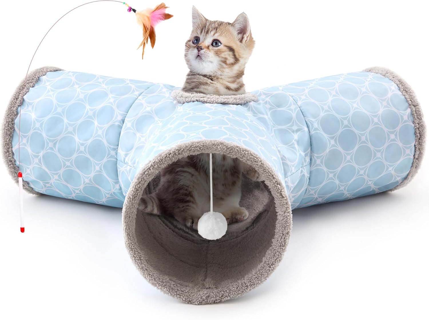 Pet Cat Tunnel Tube Toys 3 Way Collapsible