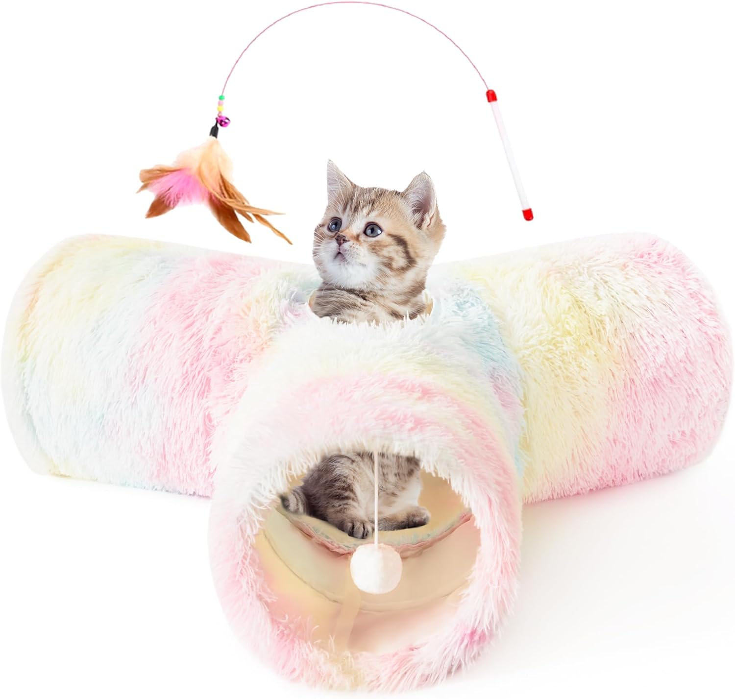 Pet Cat Tunnel Tube Toys 3 Way Collapsible
