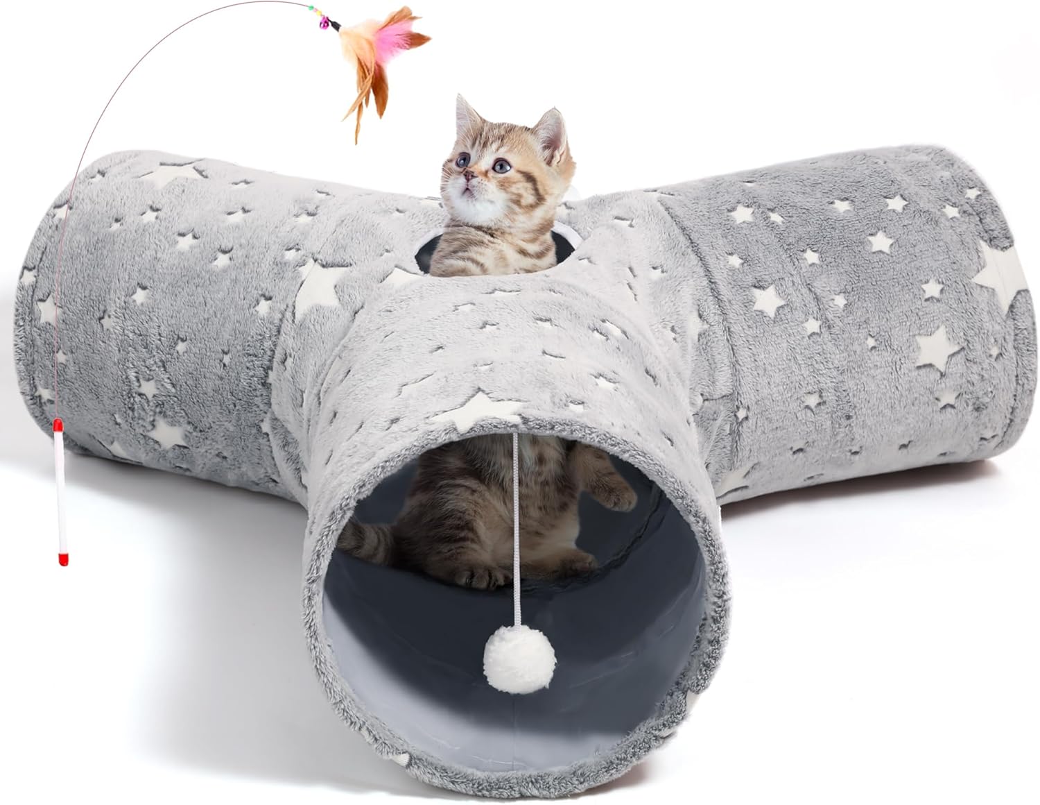 Pet Cat Tunnel Tube Toys 3 Way Collapsible
