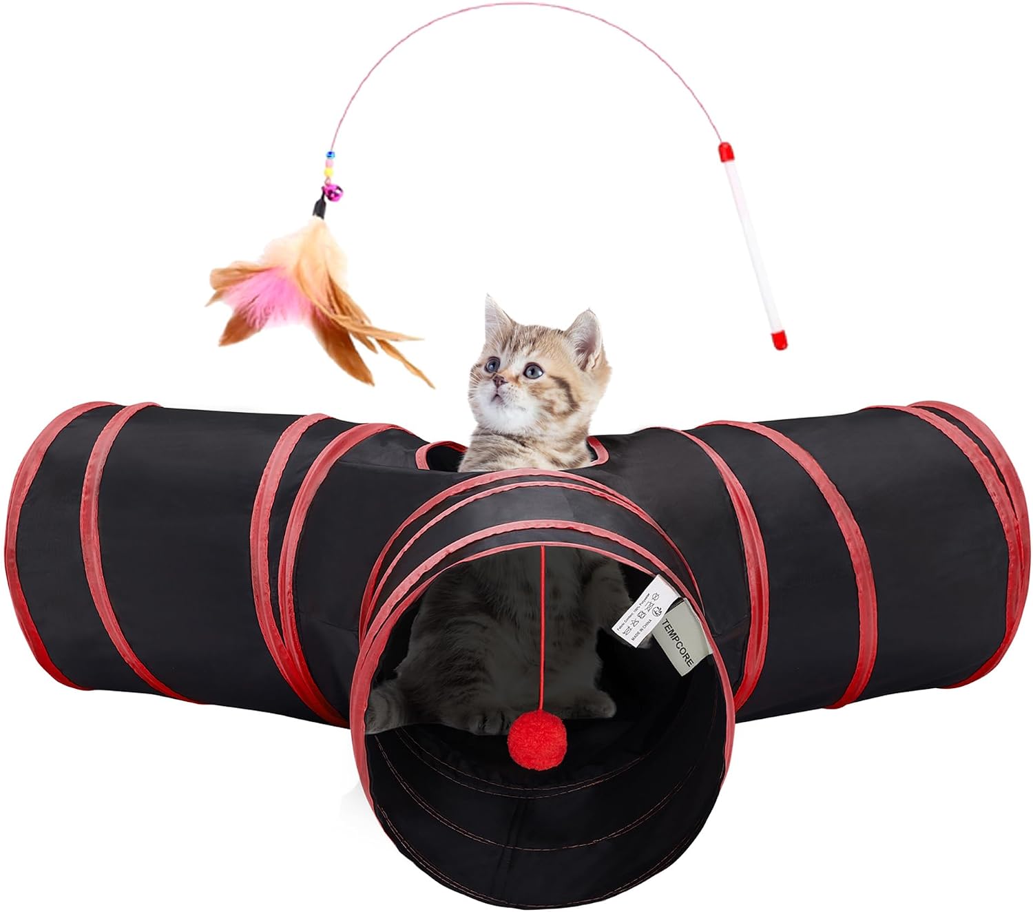 Pet Cat Tunnel Tube Toys 3 Way Collapsible