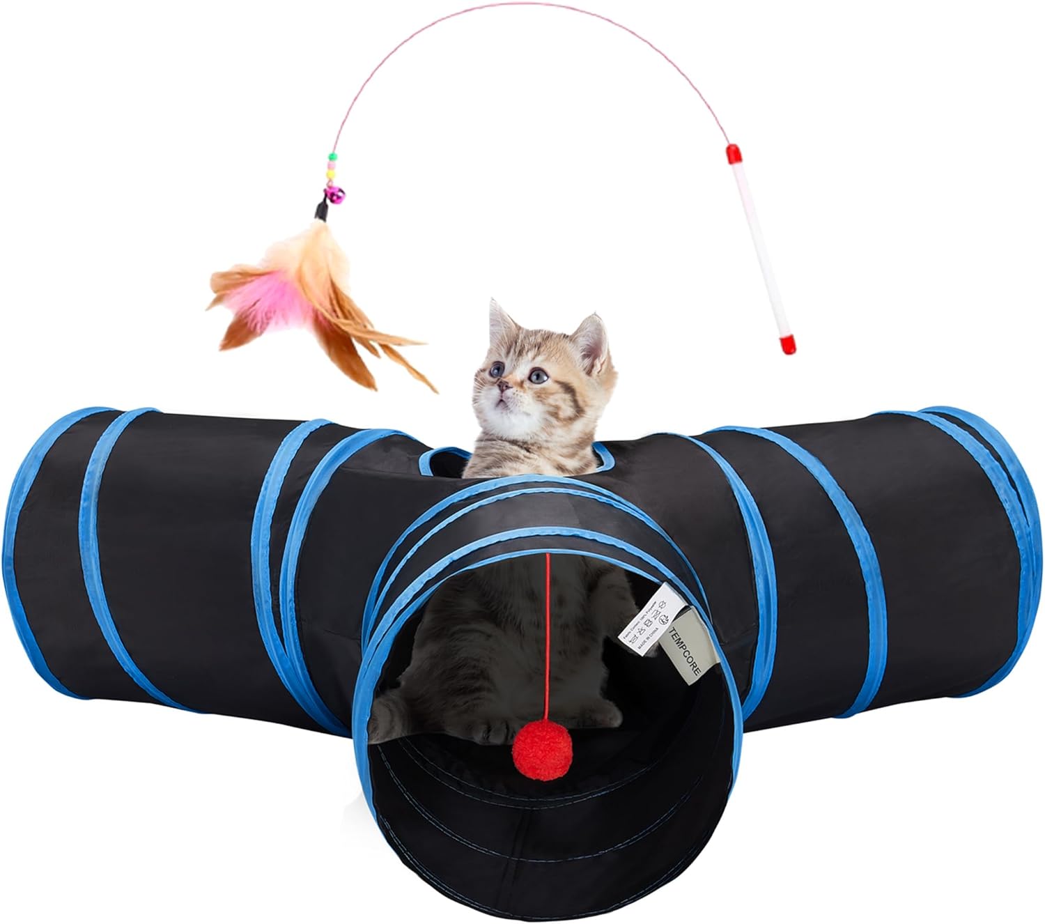 Pet Cat Tunnel Tube Toys 3 Way Collapsible