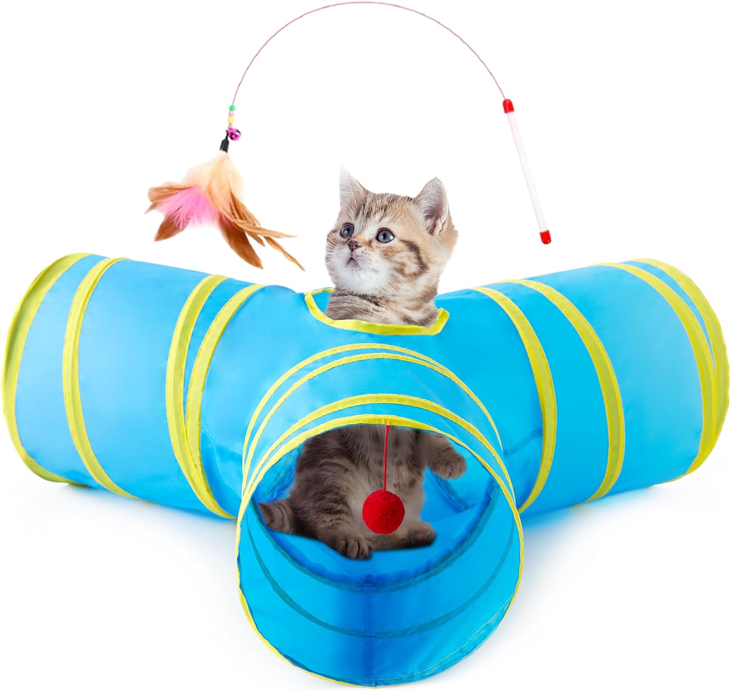 Pet Cat Tunnel Tube Toys 3 Way Collapsible