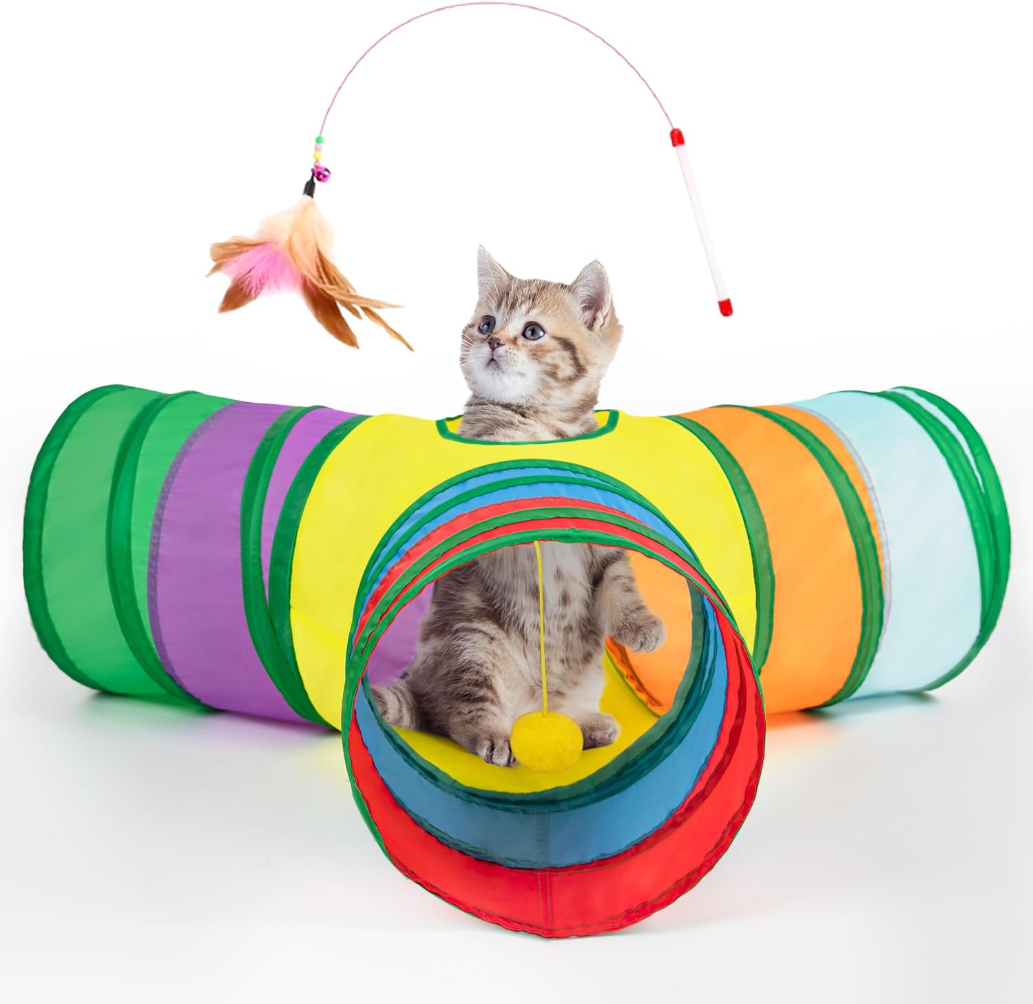 Pet Cat Tunnel Tube Toys 3 Way Collapsible