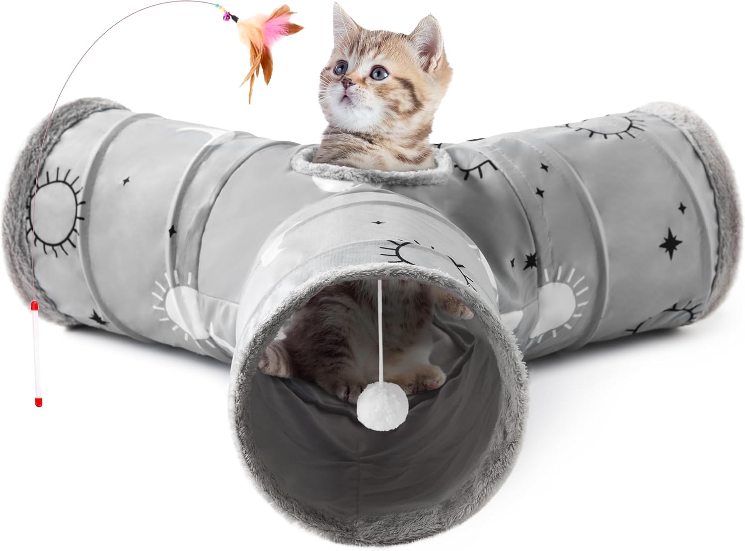 Pet Cat Tunnel Tube Toys 3 Way Collapsible