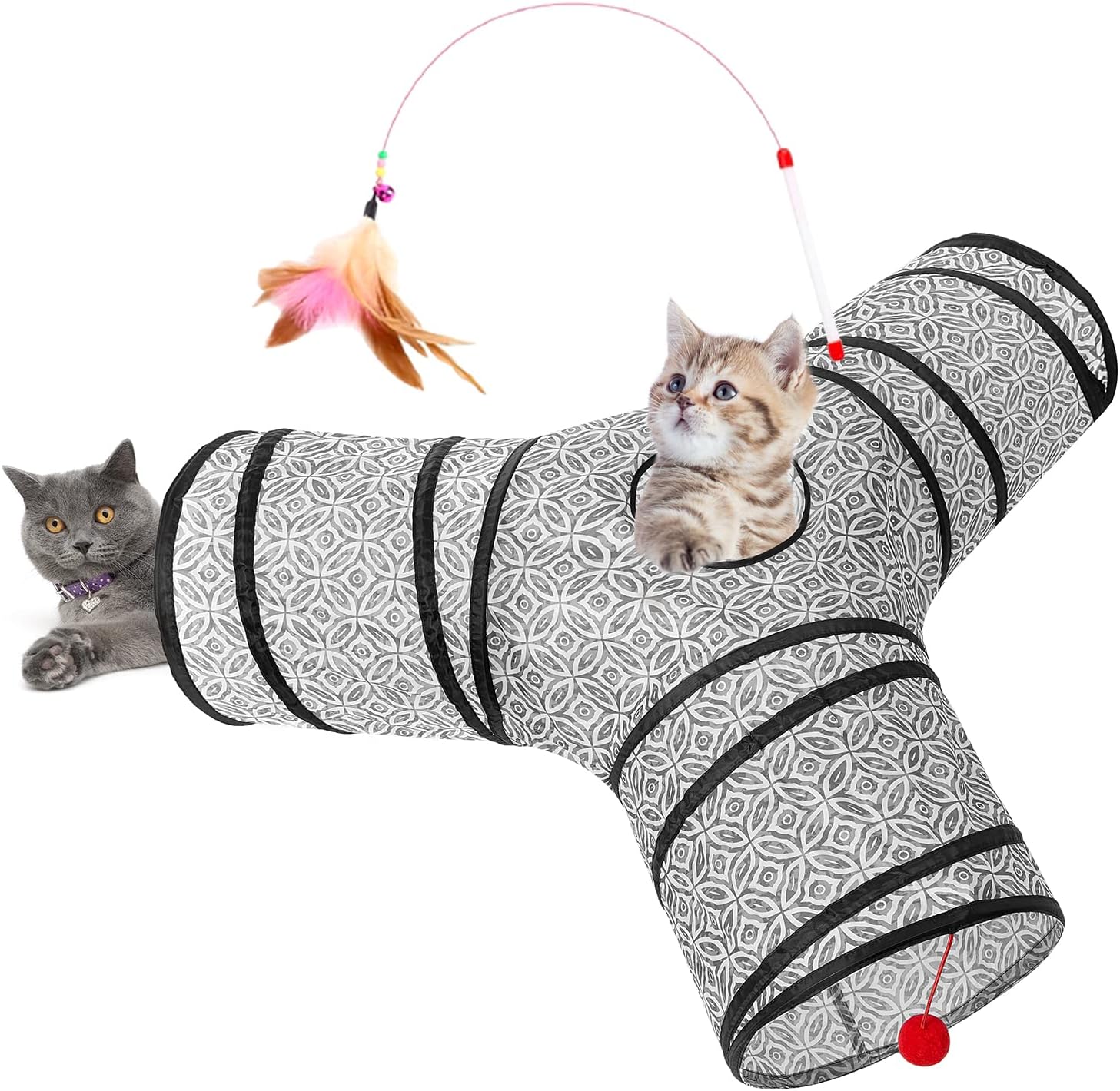 Pet Cat Tunnel Tube Toys 3 Way Collapsible