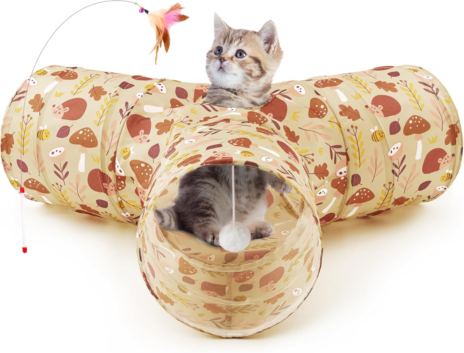 Pet Cat Tunnel Tube Toys 3 Way Collapsible