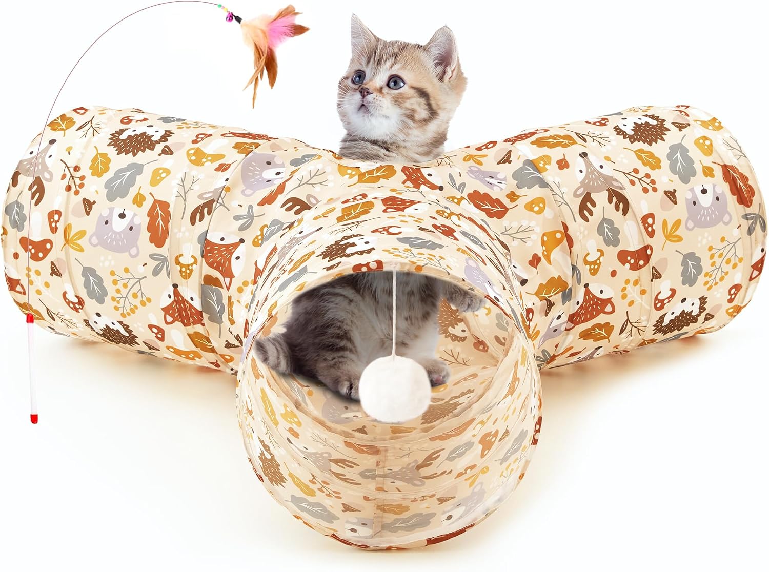 Pet Cat Tunnel Tube Toys 3 Way Collapsible