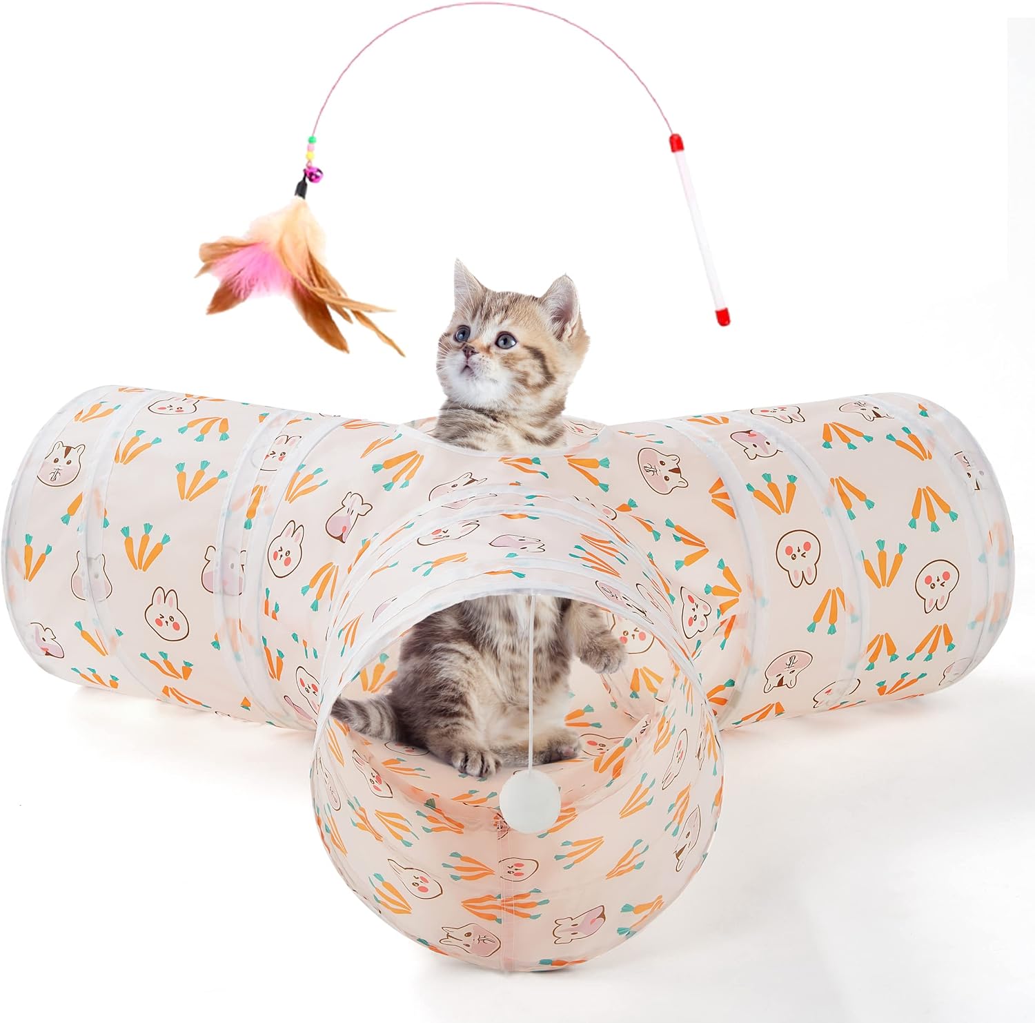 Pet Cat Tunnel Tube Toys 3 Way Collapsible