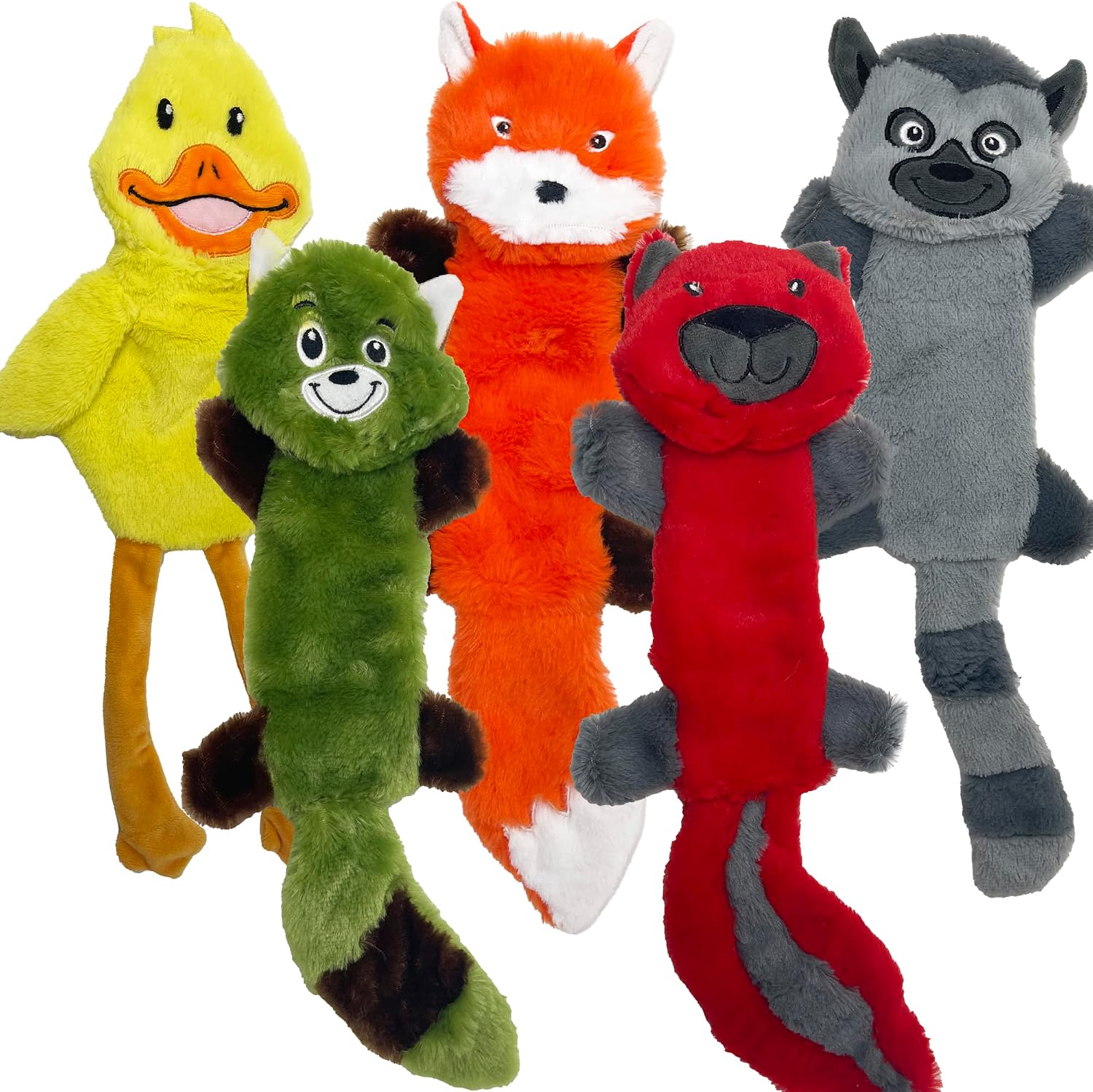 Jalousie 5 Pack Stuffingless Dog Crinkle Paper Toys Dog Toy Dog w/Durable Liner No Stuffing Dog Toy - Dog Toys for Pets Dogs No Stuffing Dog Crinkle Sound Toy for Medium Large Dogs